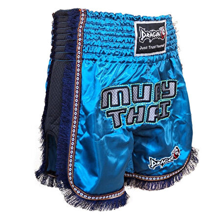 DragonDo MT3020 Apache Muaythai Şortu Turkuaz Püsküllü Muay Thai Şortu