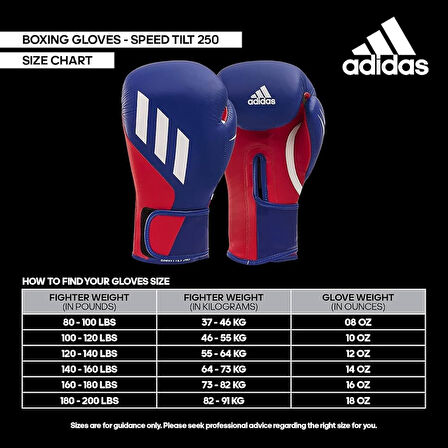 Adidas SPD250TG Speed Tilt 250 Boks Eldiveni Kick Boks Eldiveni Mavi