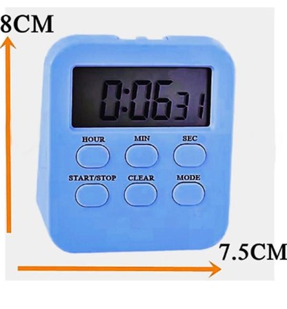 Gmn-1288 Kronometreli Ders Çalışma Saati 24 Saat Geri Sayım Cihazı Alarmlı Çalar Saat Mıknatıslı Turkuaz RENK