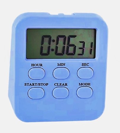 Gmn-1288 Kronometreli Ders Çalışma Saati 24 Saat Geri Sayım Cihazı Alarmlı Çalar Saat Mıknatıslı Turkuaz RENK