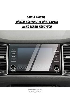 Skoda Kodiaq 8 İnç Navigasyon ve Digital Gösterge Panel Uyumlu Nano Ekran Koruyucu