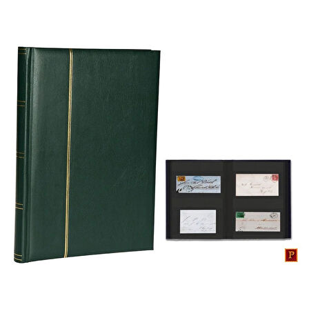 Pulko HistorY 1970 A4+ Kartpostal Koleksiyon Defteri Koyu Yeşil