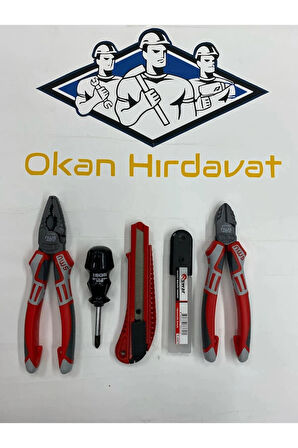 NWS 5 Parça Set NWS 180 Mm Pense 160 Mm Yankeski Falçata Ve Yedeği Yıldız Topaç Tornavida
