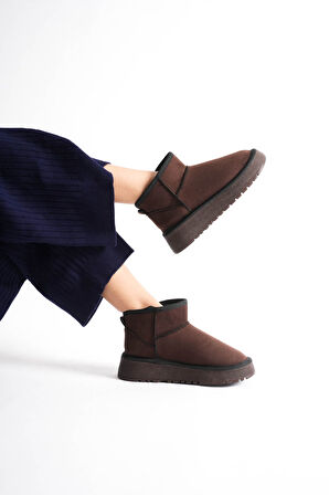 Anila Kadın Acı Kahve Kışlık Kürklü Bot