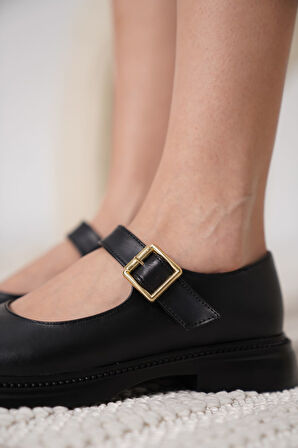 Anairb Siyah Gunluk Mary Jane Ayakkabı