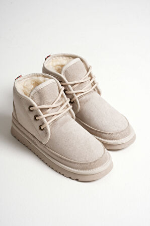 Airad Kadın Kışlık Bej İçi Kürklü Bot