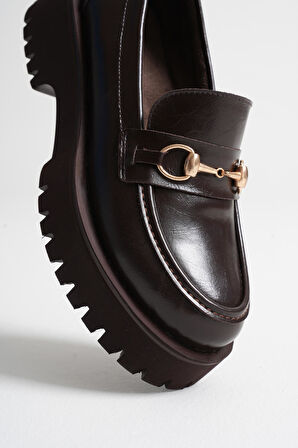 Aral Toka Detaylı Acı Kahve Günlük Loafer Ayakkabı