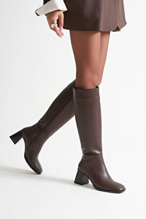 Nedra Kadın Acı Kahve Kışlık Çizme