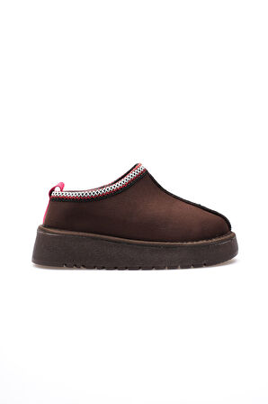 Asle Kadın Acı Kahve Kışlık Kürklü Terlik