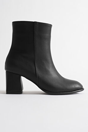 Epolenep Kadın Kışlık Siyah Kalın Topuklu Bot