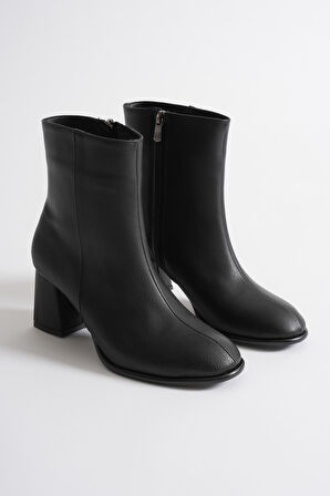 Epolenep Kadın Kışlık Siyah Kalın Topuklu Bot