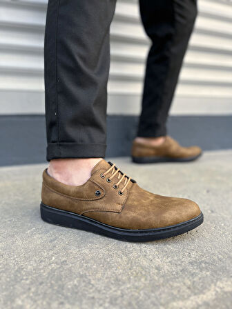Camel Clasico Bağcıklı Cilt Erkek Günlük Klasik Ayakkabı