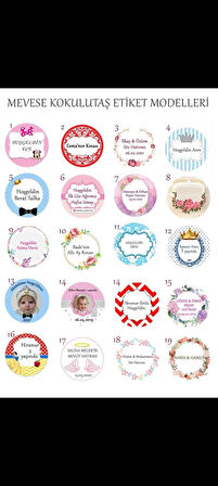 50 Adet İpli İncili Hediyelik Kolonya Şişesi, Nikah Şekeri, Bebek Şekeri - KIRMIZI