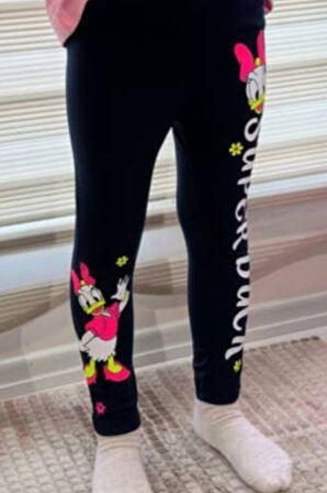 Lacivert Daisy Baskılı Tayt