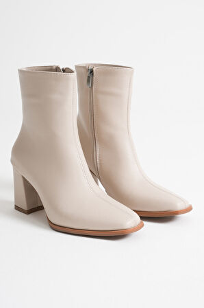 Osum Kadın Bej Topuklu Bot