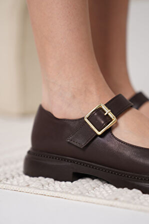 Anairb Acı Kahve Gunluk Mary Jane Ayakkabı