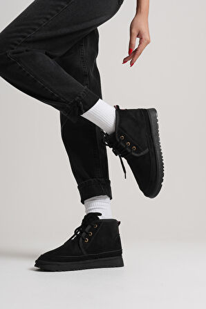 Ariad Kadın Kışlık Siyah İçi Kürklü Bot