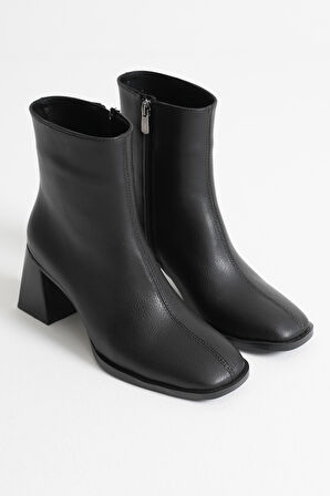 Alenro Kadın Siyah Topuklu Bot