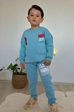 Spider Çizgi film Baskılı Alt Üst Erkek Çocuk 2li Takım