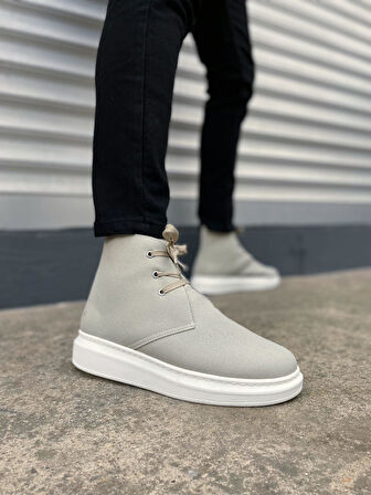 STABLE Bağcıklı Ortopedik Taban Süet Erkek Spor Bot SBT - Gri