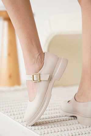 Anairb Bej Gunluk Mary Jane Ayakkabı