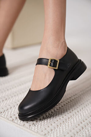 Anairb Siyah Gunluk Mary Jane Ayakkabı