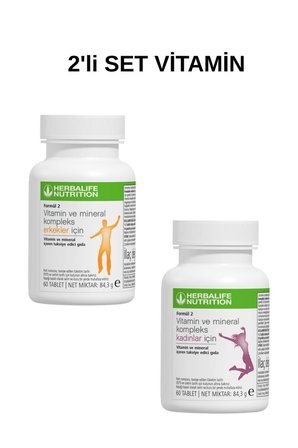 Herbalife Formül 2 Vitamin ve Mineral Kompleks Erkekler ve Kadınlar İçin 2li SET