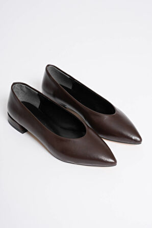 Esiu Kadın Acı Kahve Günlük Kısa Topuklu Ayakkabı