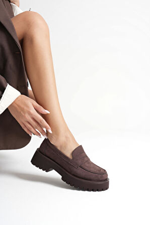 Rion Kadın Günlük Süet Acı Kahve Ayakkabı