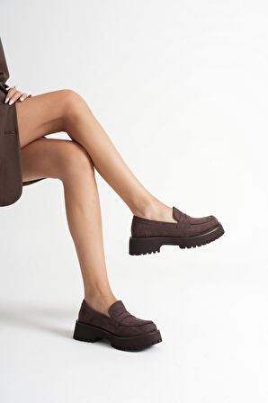 Rion Kadın Günlük Süet Acı Kahve Ayakkabı