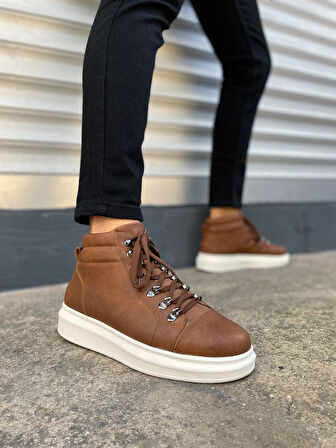 Atto Bağcıklı Ortopedik Taban Cilt Erkek Spor Bot CBT - Taba