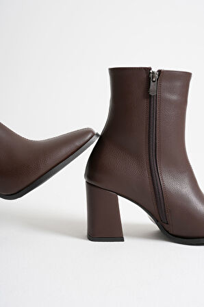 Osum Kadın Acı Kahve Topuklu Bot