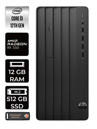 HP PRO TOWER 290 G9 i3 12100 12GB RAM 512GB RAM FDOS 6D3A1EA MASAÜSTÜ PC & PER4 BELLEK