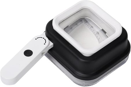 Saatci Kuyumcu Büyüteçi Çift Optik Cam Lens 10x 15x 20x Işıklı Büyüteç Uv Mavi 4 Led Ölçekli Büyüteç