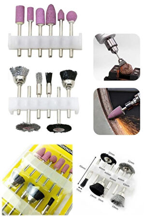 Kalıpcı Mini Taşlama Zımpara Seti  Gravür Seti Matkap Ucu Parlatma Parlatıcı Başlıklar Ahşap Oyma