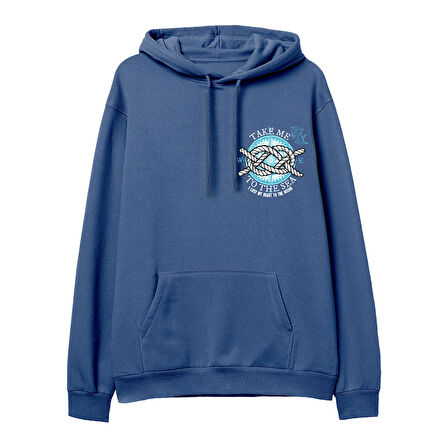 Take me to the sea Hoodie-Royal Mavi
