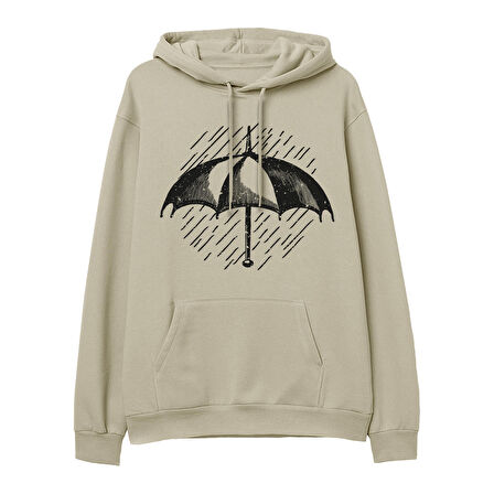 Umbrella  Baskılı Krem Hoodie