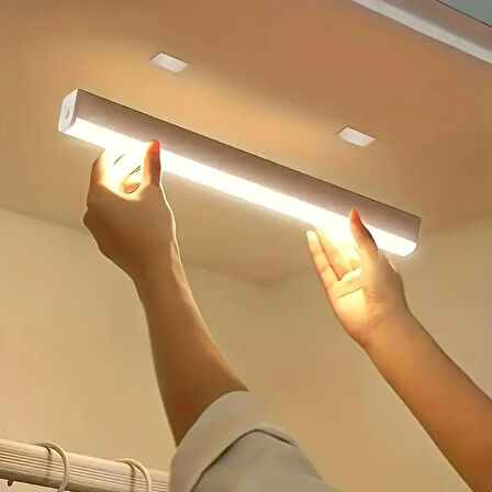 LED Hareket Sensörlü Dolap Işıkları - Kablosuz & Yapışkanlı Manyetik Bağlantı