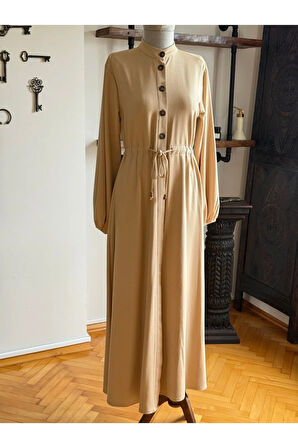 Şardonlu Bel Bağlamalı Yarım Pat Örme Elbise 2423 NAVRA |