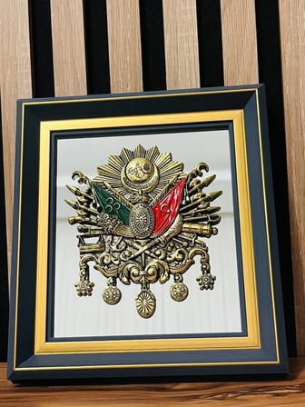 Osmanlı Kabartmalı Armalı Aynalı Tablo