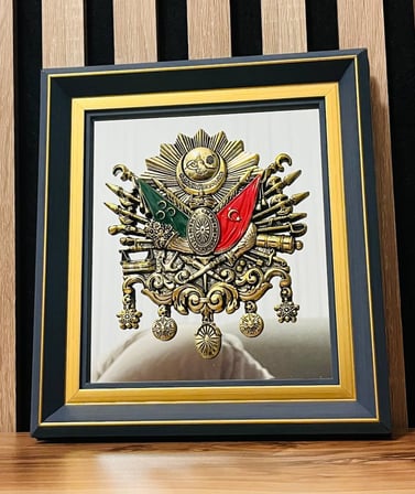 Osmanlı Kabartmalı Armalı Aynalı Tablo