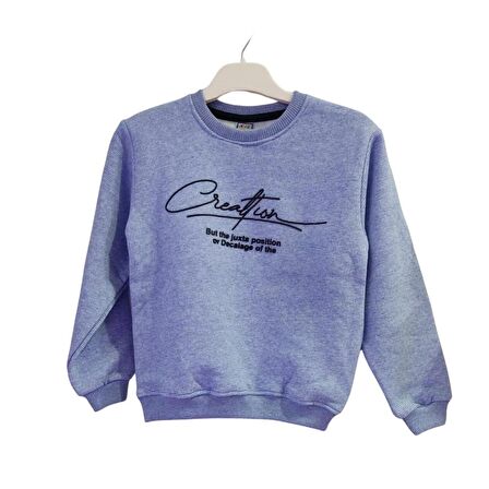 KESKİN ÜÇ İP ŞARDONLU YAZI KABARTMA ERKEK ÇOCUK SWEAT