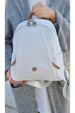 Sirt Cantasi Gunluk Cantasi Okul Cantasi Kadin Cantasi Yeni Sezon Beyaz Just Polo