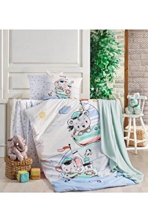 TAÇ KRİSTAL SAİLLİNG BLUE BAMBU ÖRGÜ BEBEK SETİ