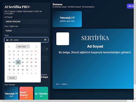 AI Sertifika PRO+