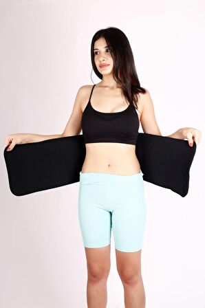 Tosima  25 x 110 Cm Neopren Bel Korsesi Termal Sauna Kemer Waist Trimmer Siyah