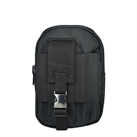 Taktikal Molle 610D Cordura Palaska Bel Çantası Siyah