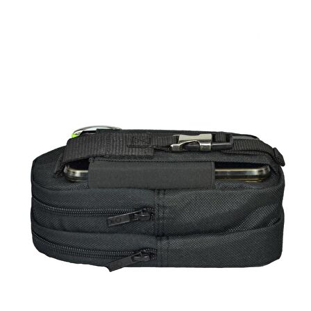 Taktikal Molle 610D Cordura Palaska Bel Çantası Siyah