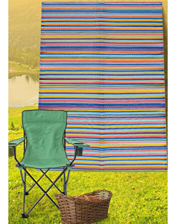 Piknik Hasırı Plaj Hasırı  Katlanan Hasır Kilim Plastik Kamp Hasırı Bahçe Hasırı BÜYÜK BOY180*270 Cm
