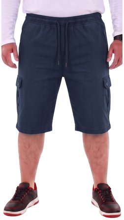 Erkek Battal Beden 115-176 Kilo Arası İçin Uygun Dizaltı Kargo Cepli Likralı Uzun Jeans Kapri